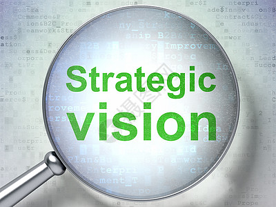 财务概念与光学玻璃的战略愿景投资渲染品牌咨询伙伴领导者数据数字3d公司图片