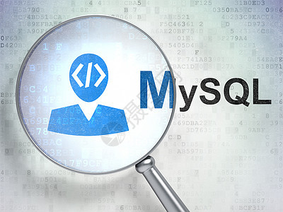 编程概念 光玻璃程序员和 MySQL图片