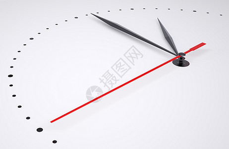 巴戳天没有数字的时钟和时间戳白色概念成就反射3d速度商业解决方案红色插图背景