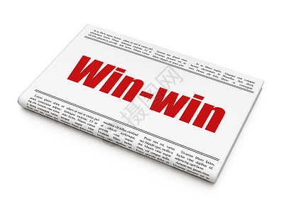 金融概念 报纸头条标题Win-Win图片