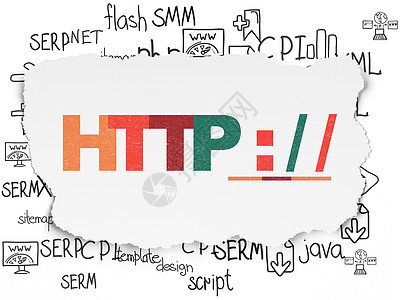 网络发展概念 Http涂鸦代码报纸文本网站白色黑色网址托管设计图片