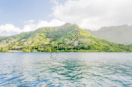 法属波利尼西亚热带海滩的突出背景背景地平线天堂海景支撑蓝色棕榈太阳海岸线旅行奢华图片