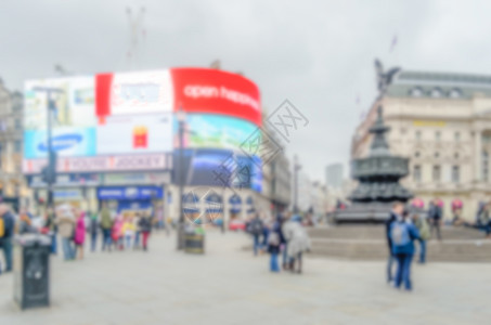 伦敦Piccadilly马戏团背景不集中地标雕塑马戏团目的地喷泉城市爱欲神话上帝王国图片