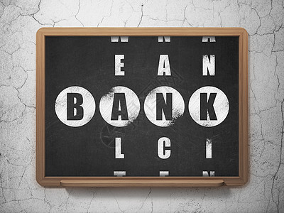 填字游戏中的货币概念银行市场储蓄粉笔黑板技术木板信用银行业现金解决方案图片