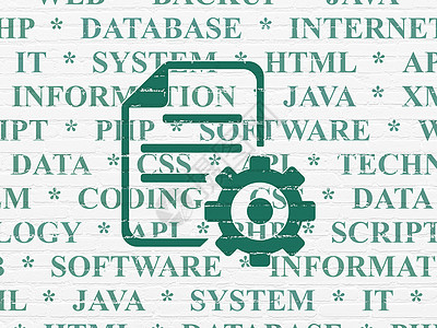 背景墙上的软件概念齿轮数据程序技术中心表格建筑编码文档网络标签图片