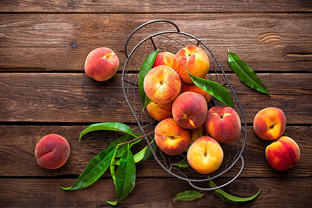 桃桃子农业叶子橙子饮食乡村甜点油桃水果食物收成图片