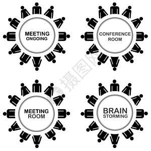 商业图标讨论框架工作员工项目会议头脑女士插图桌子图片