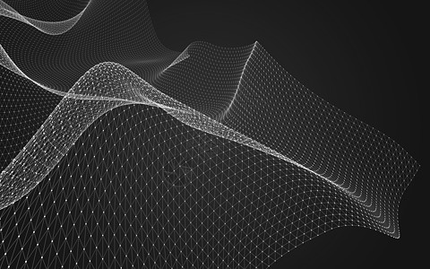 低聚木糖抽象的多边形空间低聚暗 background3d 渲染技术科学金属水晶墙纸黑色蓝色网络三角形3d背景