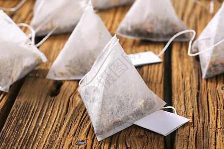 茉莉花茶袋茶包绿茶木头小袋树叶生物图片