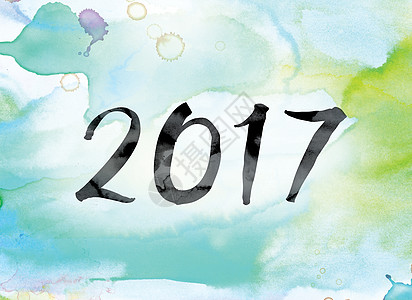 2017年 彩色水彩和墨水字艺术图片