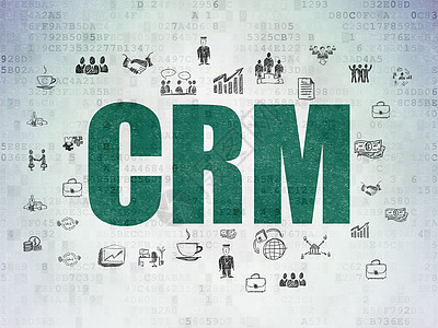 数字数据纸背景上的财务概念 CRM交易成功团队营销领导者解决方案咨询技术领导投资图片