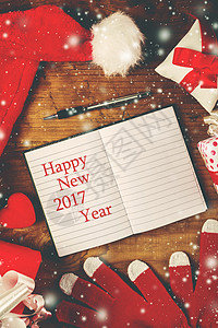 20172017年新年度说明快乐展示记事本礼物雪花庆典决议惊喜笔记笔记本新年图片