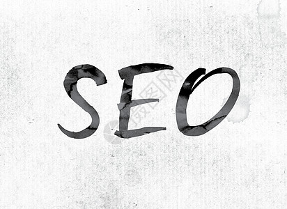 SEO 涂在墨水中的SEO概念图片