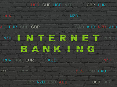 银行互联网背景墙上的货币概念网上银行信用建筑库存电子商务债务财富银行业互联网银行投资背景