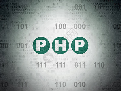 数字数据纸背景上的软件概念 Php表格网页备份服务器技术绘画数据库绿色程序应用程序图片