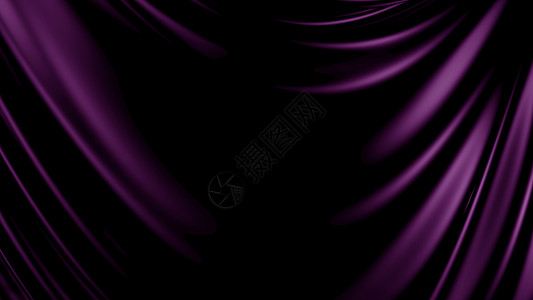3D 插图抽象紫色背景血块材料技术海浪装饰品丝绸抛光图片