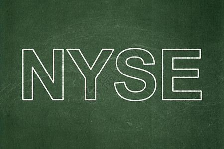 股票市场指数概念 NYSE关于黑板背景战略学习绿色交换教育经济绘画粉笔白色生长图片