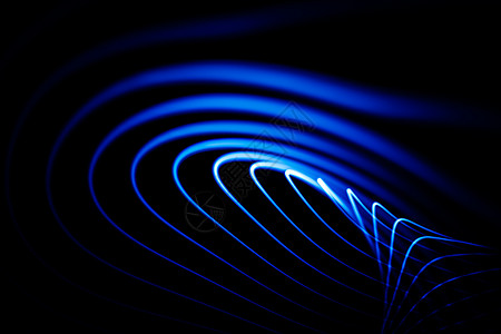 雷达中的声波烟花黑色圆圈声学海浪波纹液体运动蓝色催眠图片