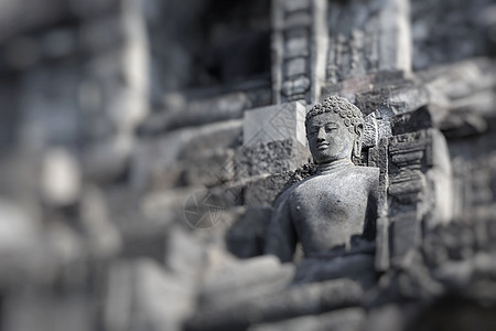 印度尼西亚博罗布杜尔佛祖的石像建筑学旅行上帝艺术面孔游客天空纪念碑废墟雕塑图片
