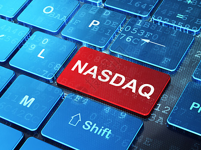 股票市场指数概念 NASDAQ计算机键盘背景按钮金融证券协会战略贸易交换代码经济国家图片