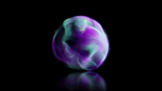 抽象背景与魔法球辉光热熔效果霓虹灯地球宇宙led原子核动画片原子图片