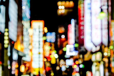 晚上东京街摄影概念自然现象粒状色彩效果折射风格城市景观图片