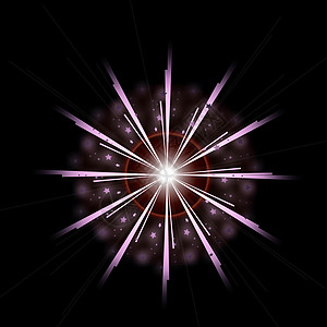 明亮的星爆光效果与闪闪发光的火花  星云耀斑辉光强光光束射线白色金子镜片太阳星星插图图片