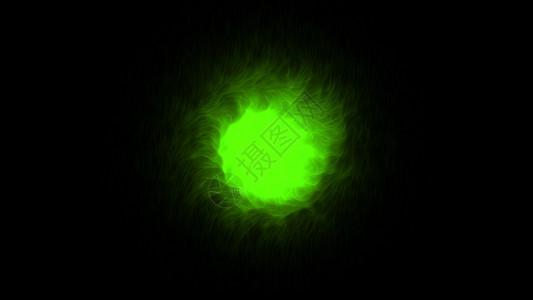 黑色背景上的魔法球精神球体热熔原子核动画片发光水晶出纳员粒子星云图片
