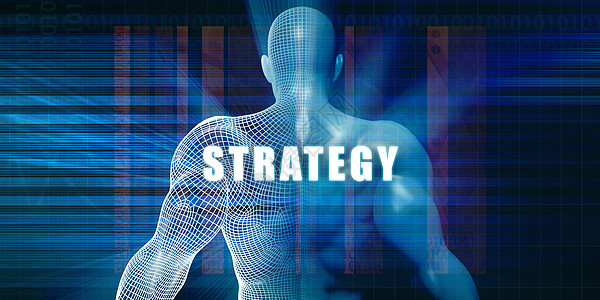 战略商务技术商业男人人士蓝色背景图片
