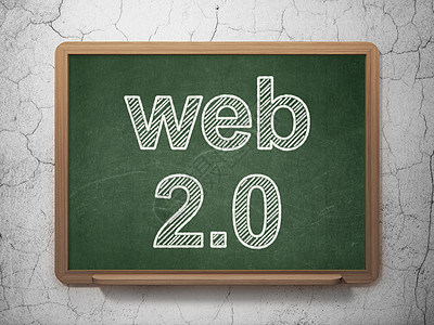 Web 设计概念 关于黑板背景的Web2 0学习灰色教育3d服务器绿色白色木板网络托管图片