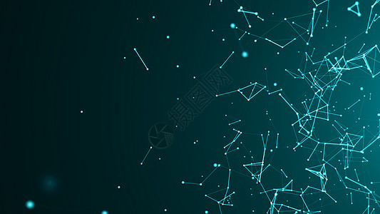 明亮的蓝色背景上的抽象连接点 科技三角形全球插图技术网络互联网创造力科学数据多边形图片