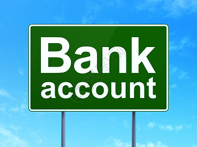 货币概念 银行公路账户路标标志背景图片