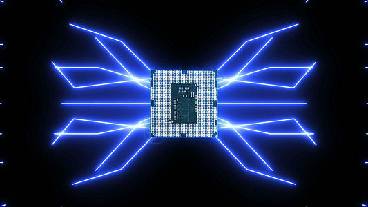 带有 CP 移动蓝色电子的未来派电路板的无缝循环视频电脑工程数字数据电灯技术动画处理器芯片硬件图片