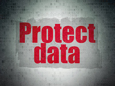 安全概念保护数字数据纸背景上的数据别针标签政策隐私代码监护人绘画裂缝攻击犯罪图片