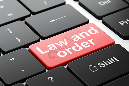 法律概念 计算机键盘背景的法律与秩序电脑法典权利命令知识分子法理按钮判决书防御执法图片