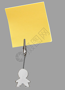 贴在注记名牌上黄色金属卡片办公室公告备忘录男人邮政笔记商业图片