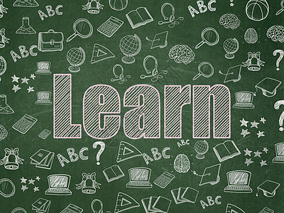 学习概念 在学校董事会背景上学习知识教育黑板训练绘画划痕培训师课程木板粉色图片