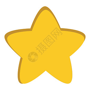 卡通星星孤立的黄色星插图成功图标网站金子证书成就标识星星书签背景