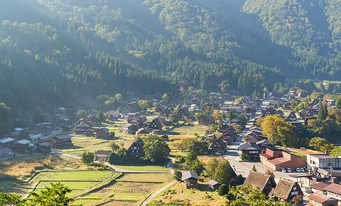 白川老乡村庄小屋天空世界绿色旅行建筑学历史性房子建筑图片