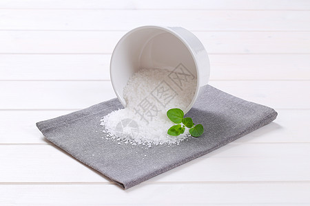 粗谷盐折叠食物药品温泉医疗治疗粮食健康背景白色图片