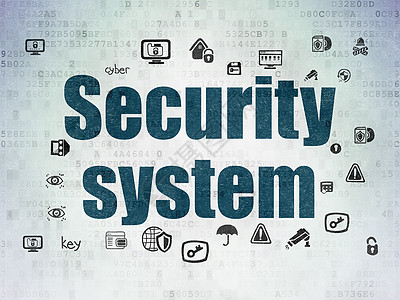 数字数据纸背景上的保护概念安全系统密码隐私攻击草图绘画代码别针技术犯罪财产图片