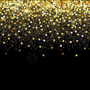 落在黑色背景上的金色颗粒 散落的金色纸屑 丰富的奢华时尚背景 闪亮的金色 金色圆点火花强光亮片闪光辉光琥珀色粒子微光卡片魅力图片