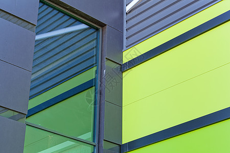 铝制立面建筑学商业货物仓库反射玻璃工厂线条技术盘子图片