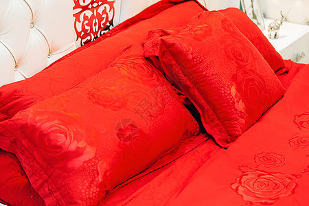 古典家具床皮革风格织物卧室桌子床头板软垫房子座位枕头图片