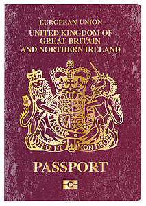 旧旧英国护照安全游客旅游国籍金子国家移民小册子鉴别英语图片