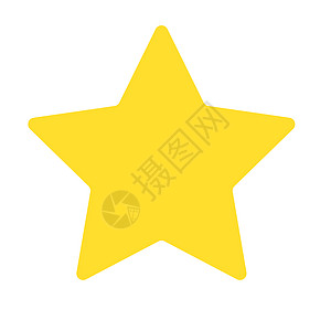 孤立的黄色星成就网络横幅图标成功星星标识金子网站矢量图片
