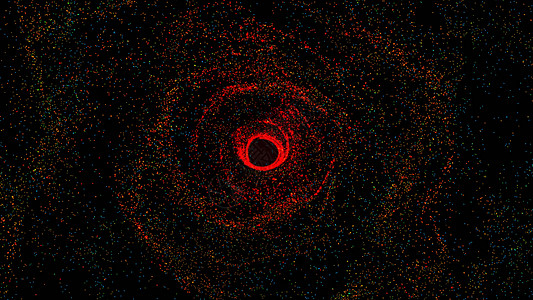 具有旋转小粒子的抽象背景艺术化学活力曲线创造力计算机粒子轨道科学物理图片