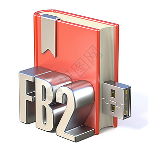 eBook 图标金属 FB2 红书 USB 3D学校网络技术阅读教育闪光读者记忆棒图书馆记忆图片