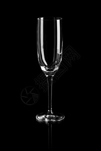 空香槟杯玻璃黑色水晶空白奢华饮料背景酒杯图片