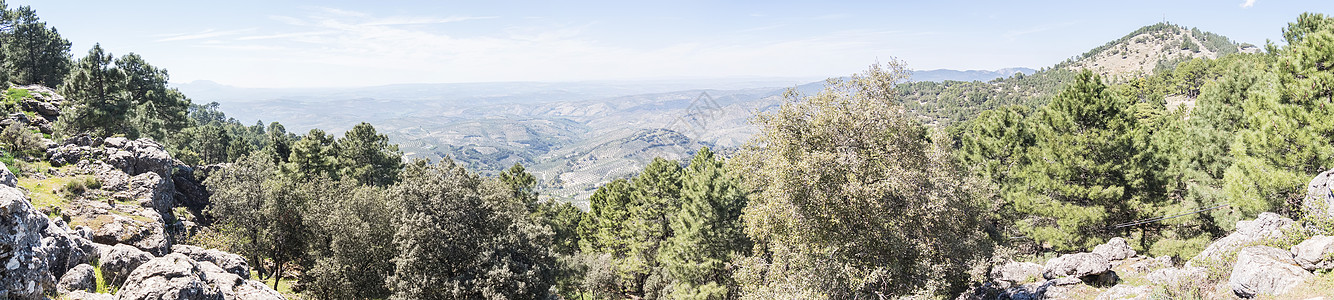 Cazorla山区观点 西班牙Jaen Jaen风景树木植被国家场地公园水库旅游蓝色旅行图片